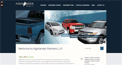 Desktop Screenshot of highlander-partners.com